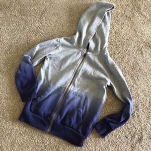 Art Class dipped dyed sweatshirt zip up jacket in size XS